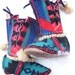 Cabin Fever - New Blues - Felted Blanket Wool Slipper Boots/ Wool Lined/ Sheepskin & Leather Soles - Made to Order