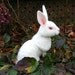 OOAK Needle felted Alpaca Life Size Albino White Bunny Rabbit Poseable  Free shipping