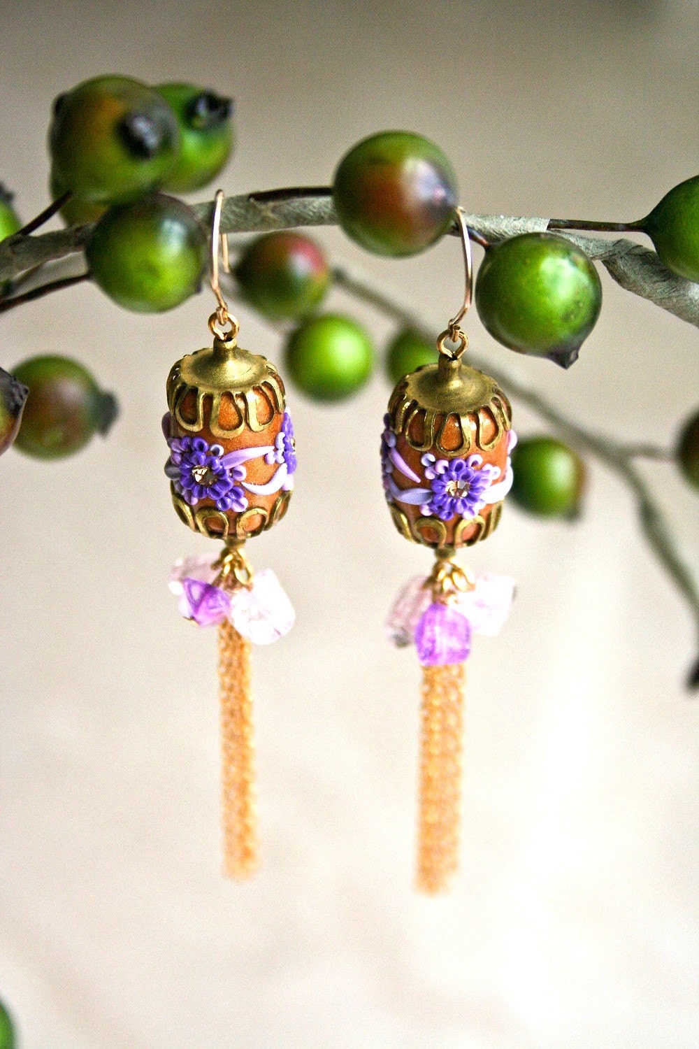 lantern festival - festive lantern earrings