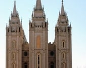 Salt Lake Temple in Spring Bloom 16x24 Fine Photographic Print