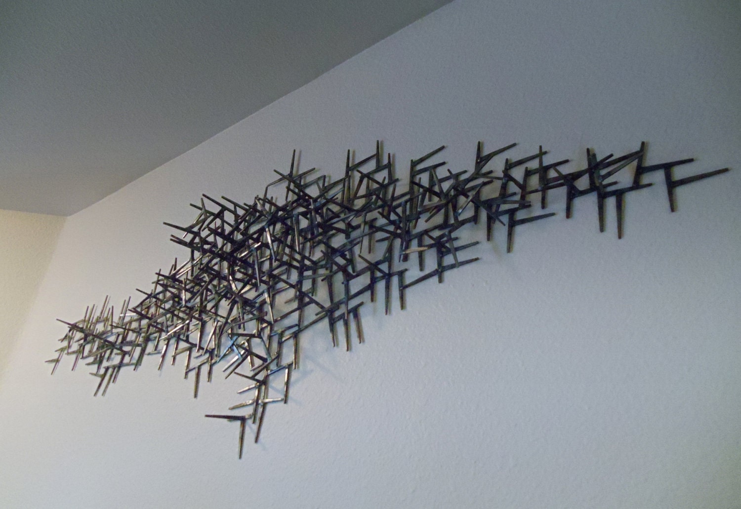 Welded Nails Metal Wall Art