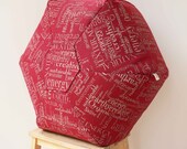 Muse design Floor Cushion cover - Stone on Berry