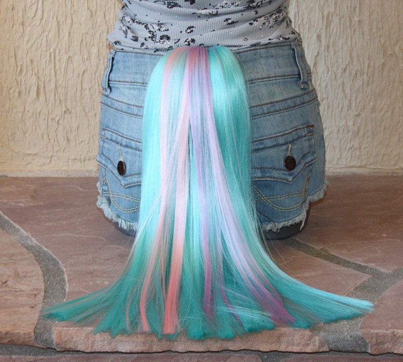 Princess Celestia tail - clip on costume cosplay - my little pony costume - friendship is magic - MLP