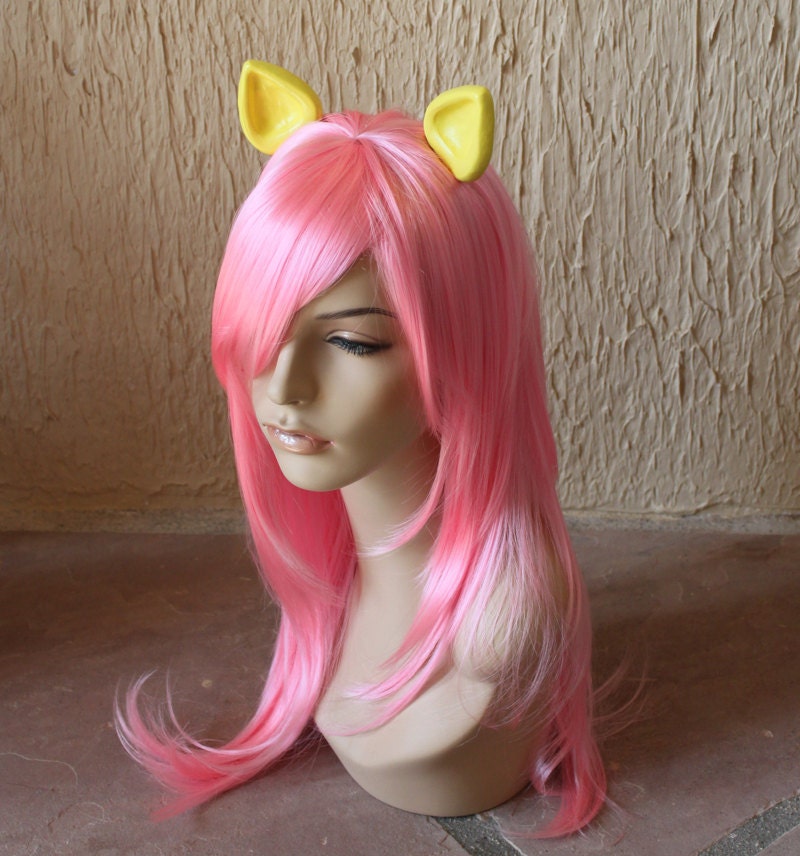 Fluttershy costume cosplay wig - soft pink wig / friendship is magic / my little pony cosplay / pegasus