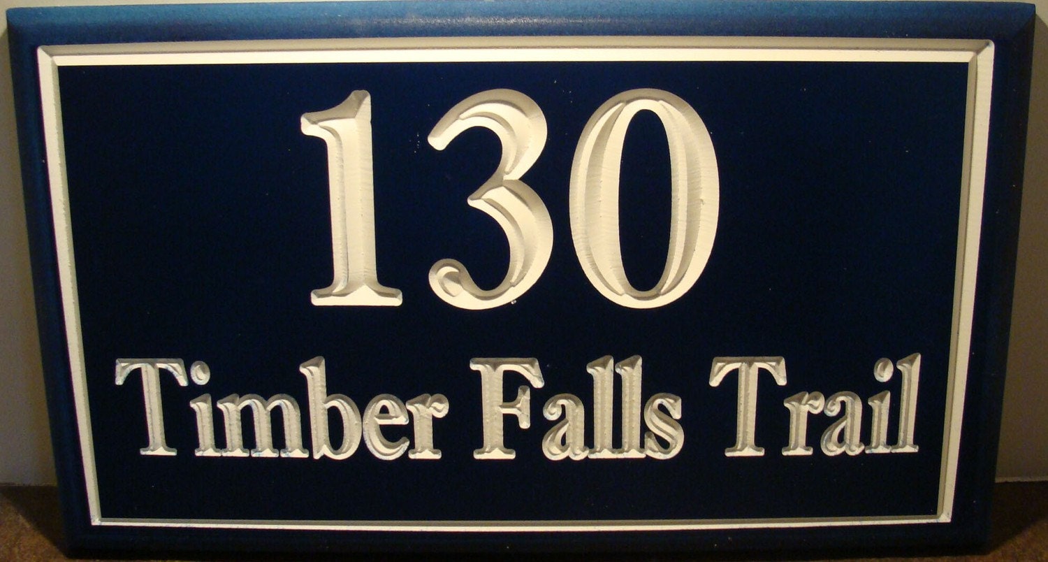 Custom Personalized Carved Routed 3D Azek Wood Signs-Indoor/Outdoor-Name/Address