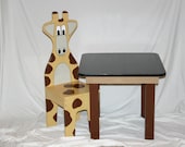 NEW - iChart Stained Kids Table and Chair Set with 1 Animal Chair
