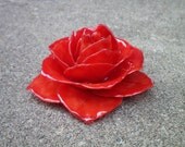 REAL Natural Ruby Red ROSE Pin and Pendant