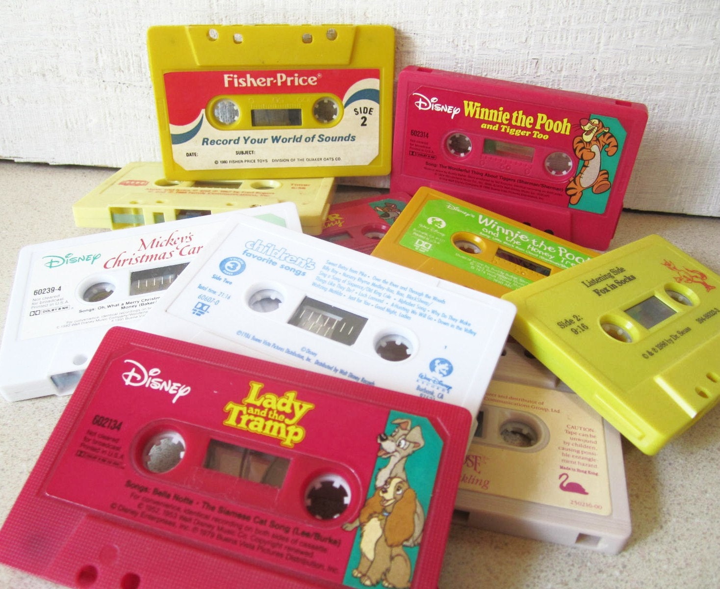 Vintage Disney Fisher Price Cassette Tapes Story Songs Winnie the Pooh Assortment PeachyChicBoutique on Etsy