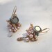 Pearl Jewelry, Goddess Earrings with Bezel set Labradorite and Pearls, Pearl Earrings, 14K gold filled and Pearl, Holiday Pearl Jewelry