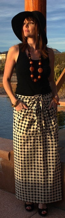 Maxi Skirt-Maternity Clothes-with Pocket-PREMIUM Cotton Separate--XS-XXL-Custom Size and Color Choice