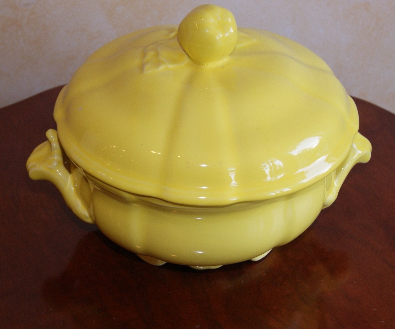 SALE  Luneville Yellow Porcelain Tureen