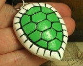 Green Turtle Shell Pendant