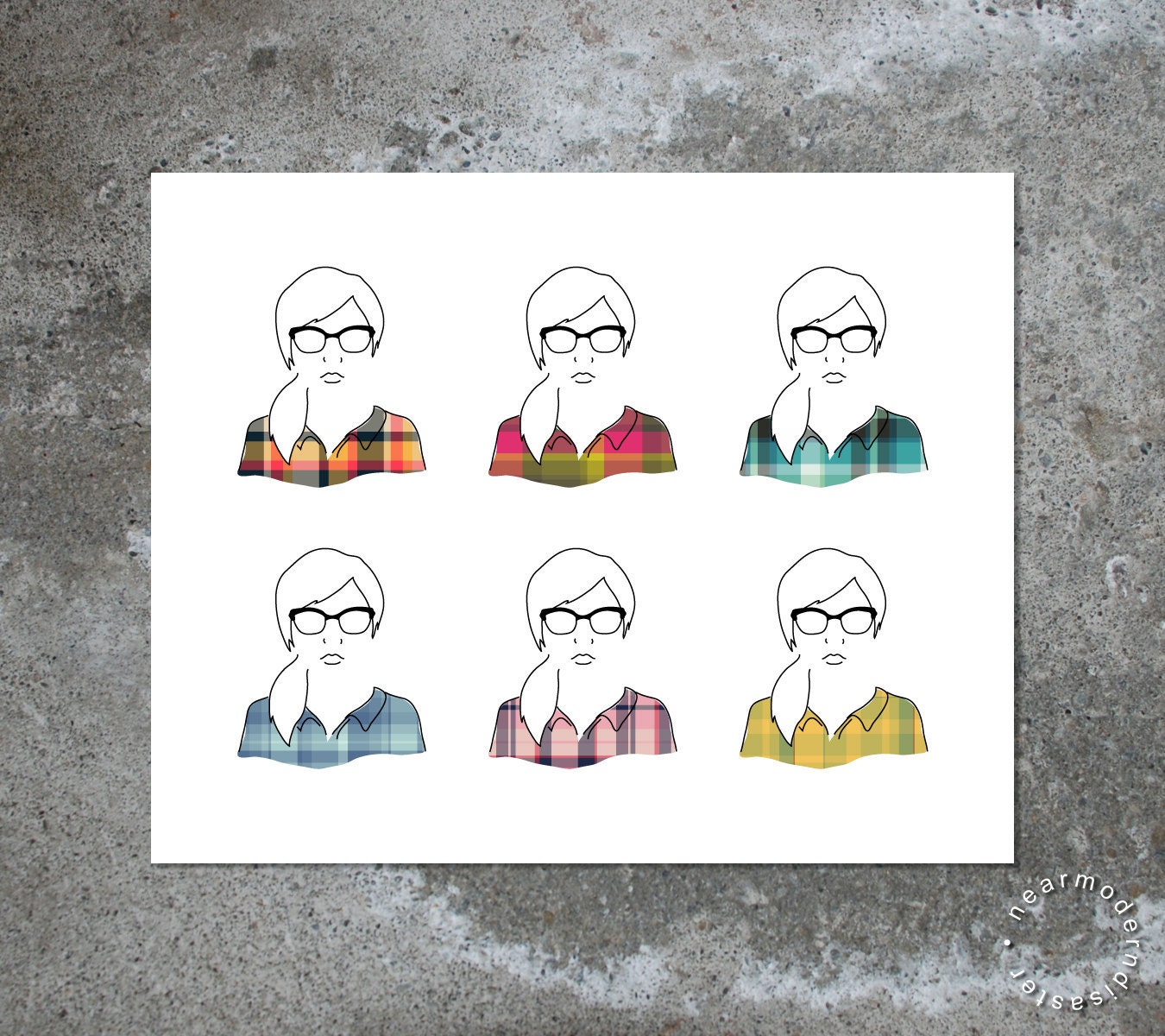 What I Wore Today (plaid) - 8x10 archival print