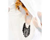 Lace fringe necklace - Octopussy Fringe (in black or white)