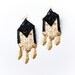 Zia Thonet Earrings - Wooden lace, lace and brass earrings