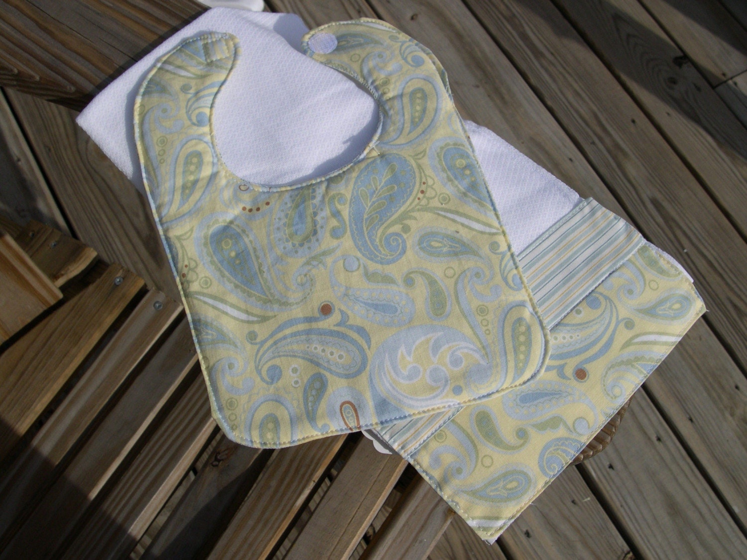 SALE Summer Paisley Bib set