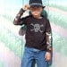 Boys Pirate tattoo sleeve tshirt with rhinestone pirate applique