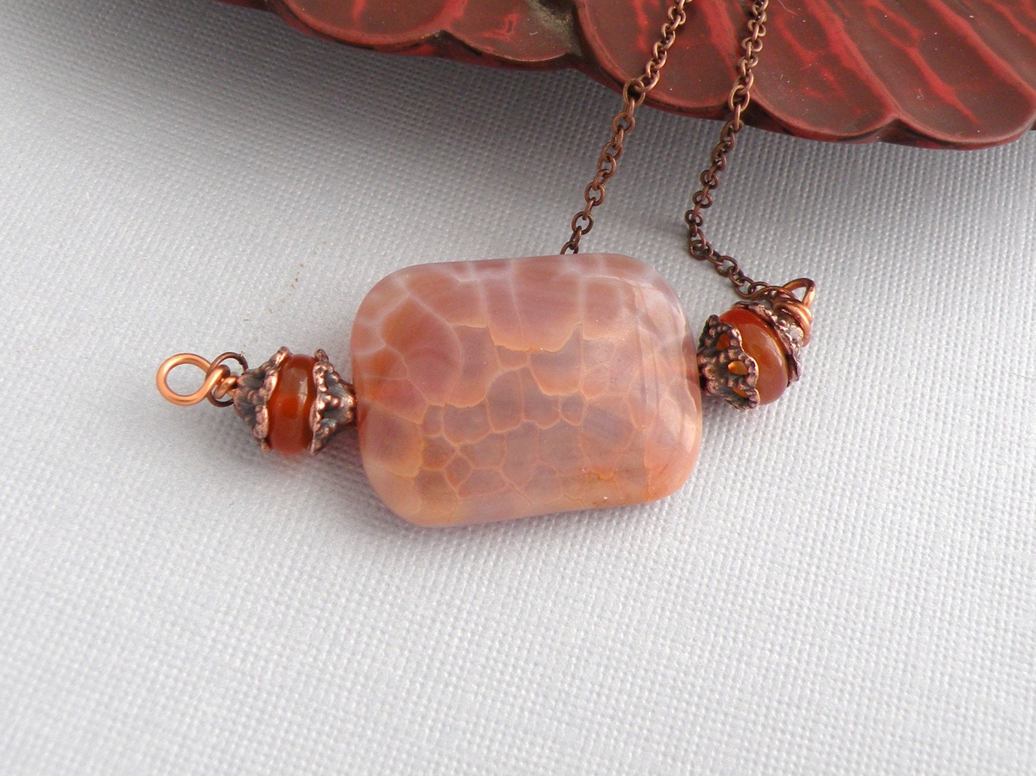 Fire Agate Necklace -