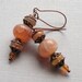 Empress Earrings - Fire Agate and Copper