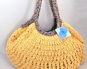 Bright Yellow Knit Market Bag
