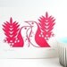 Song Thrushes in Scandinavian Red - Hand Pulled, Signed, Gocco Screen Print