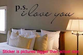 P.S. I Love You Vinyl Wall Art, Sticker