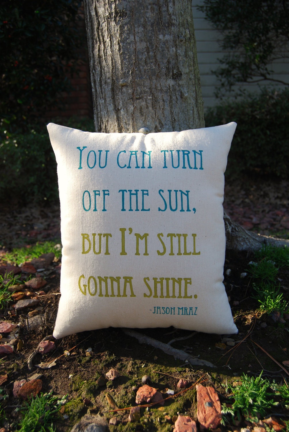 Customizable Double Sided Lyric Pillow, The Remedy- Jason Mraz