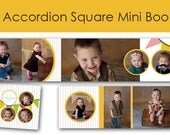 FINLEY Accordion Square Mini Book Template - 3 inches x 3 inches - Templates for Photographers - PSD Files