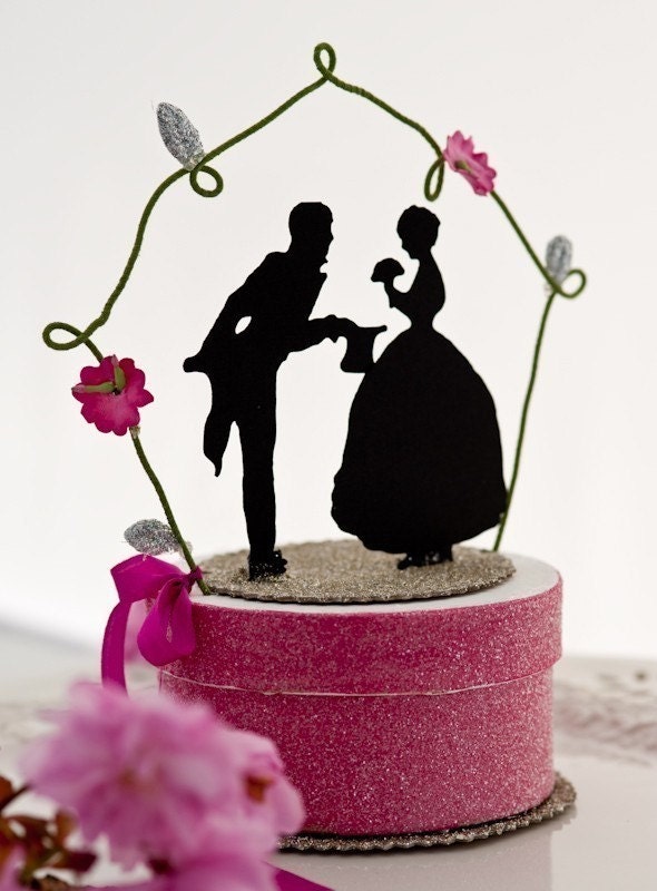 Just for Fun Silhouette Wedding Topper reserved for Michelle