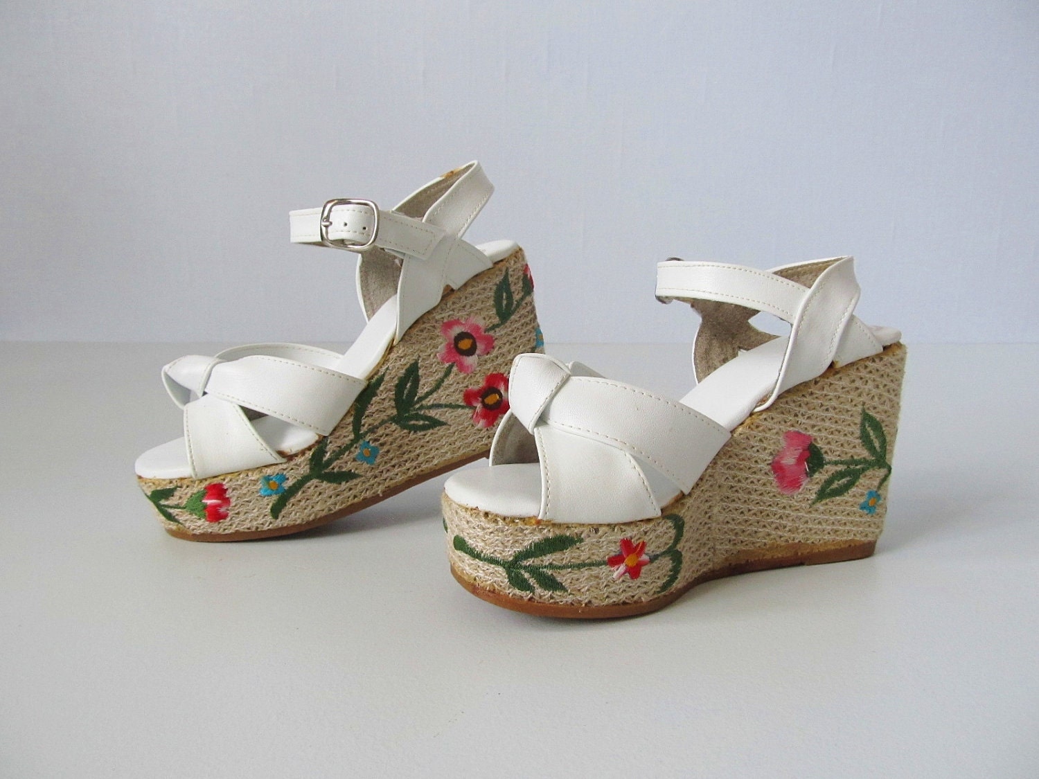 White Sandals / Platform Shoes / Wedge Sandals / Uptown Girl