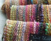 Handwoven Scarf, Coral Beach II