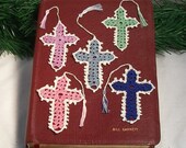 Handmade Bible Marks. Crochet, supplies, baptism, christening, gift, variety of colors, dainty. Pick your favorite.