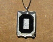 Big Zero Vintage House Number Unique Unisex Pendant  Necklace