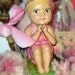 Flapper Girl Chalkware Figurine Handmade 1920s Vintage Style