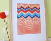 Chevron Lace Print