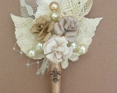 Vintage /Antique inspired boutonniere -  can be made in any colour combo