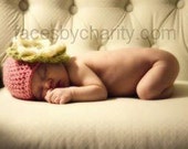 Crocheted Hat - Tropical Sorbet Pink Crochet Hat for Baby Girl - Choose Your Size