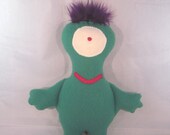 My First Green Monster fleece pillow toy for children