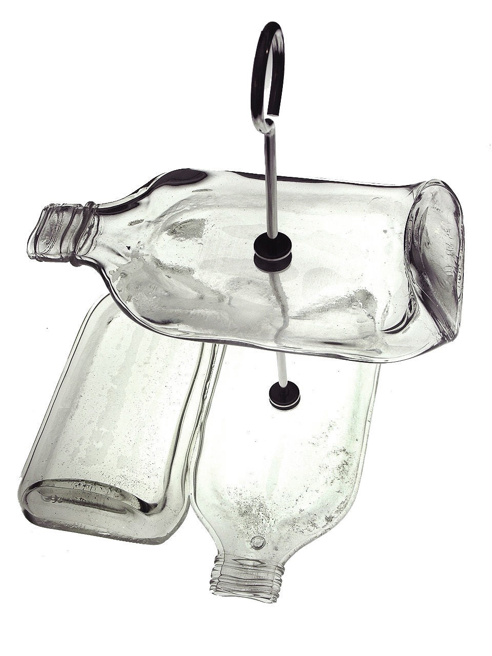 Double Decker Recycled Glass Flask Dish