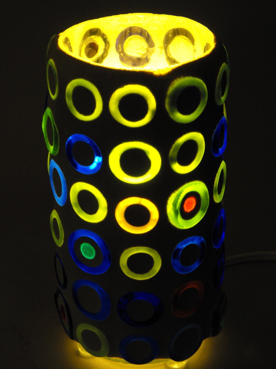 Recycled Glass Lamp - Full Circle Color Mix