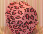 Pink Leopard Print Cupcake Liners    (Qty 40)