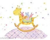 Nursery Art for Girls - Baby Rocker Print