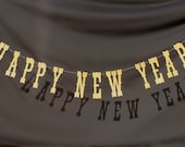 Happy New Year Garland. New Years Eve - Photobooth - Photo Prop - Customizable