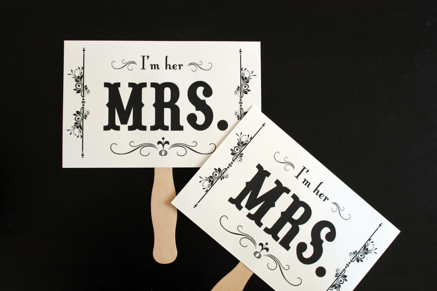 LGBT  Pride Day. Thank You and Mrs. and Mrs. Double Sided Paddle Signs . Fan