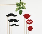Photobooth Prop. Holiday Party. Mistletoe Photo Booth Prop