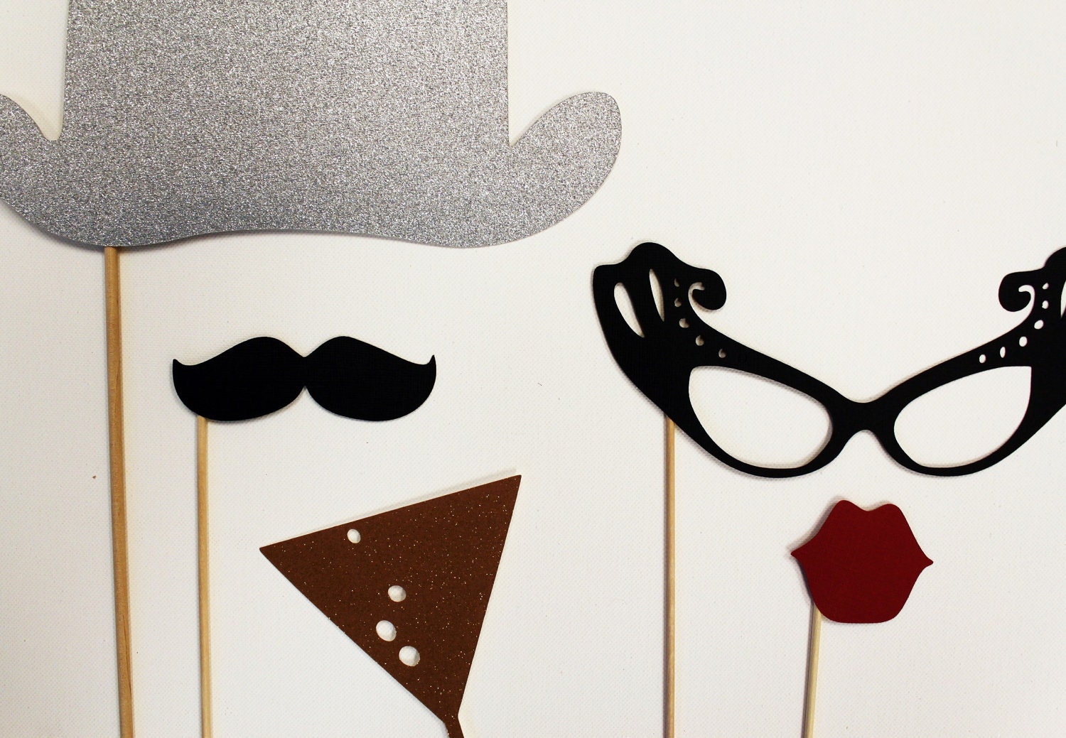 Photobooth Props. Photo Prop. Wedding Photo Props on a Stick. New Years Eve