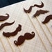 Photo Booth Props. Photbooth Props. Wedding Photo Props. Chocolate Stache - Set of Eight Mustaches on a Stick