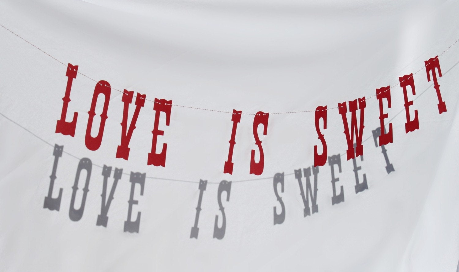 Photo Booth Banner Garland - Valentines Day- Love is Sweet