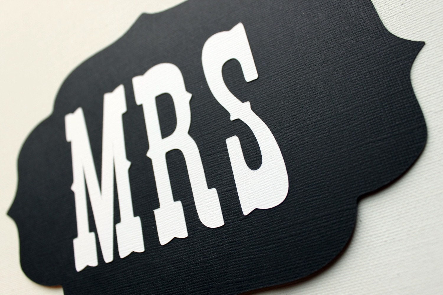 Photo Prop. Photobooth Prop. Mr and Mrs Wedding Signs - Black and White
