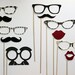 Photo booth Props on a Stick - The  Black Tie Affair